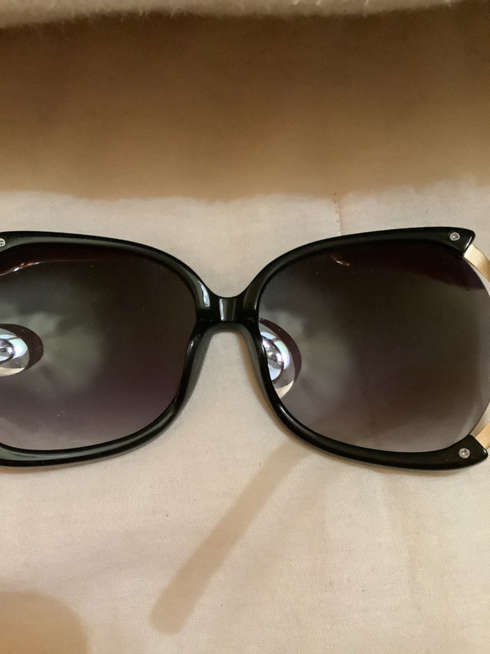 CHANEL Black and Gold Decorative Butterfly Sunglasses - Picture 6 of 6